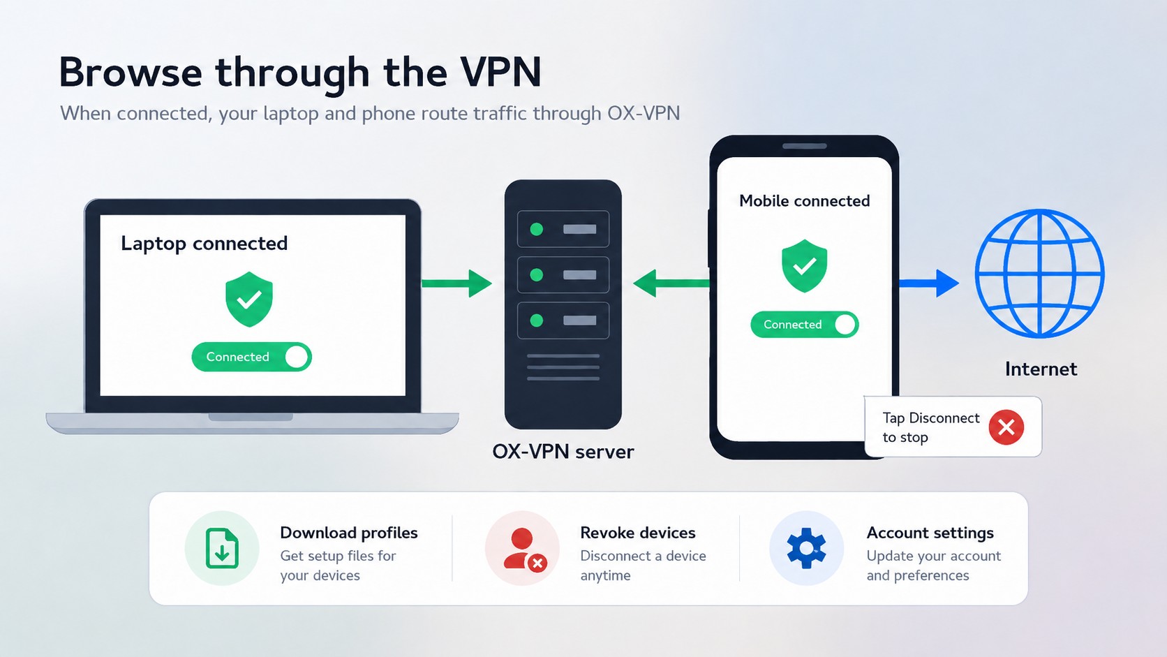 Browse through the VPN