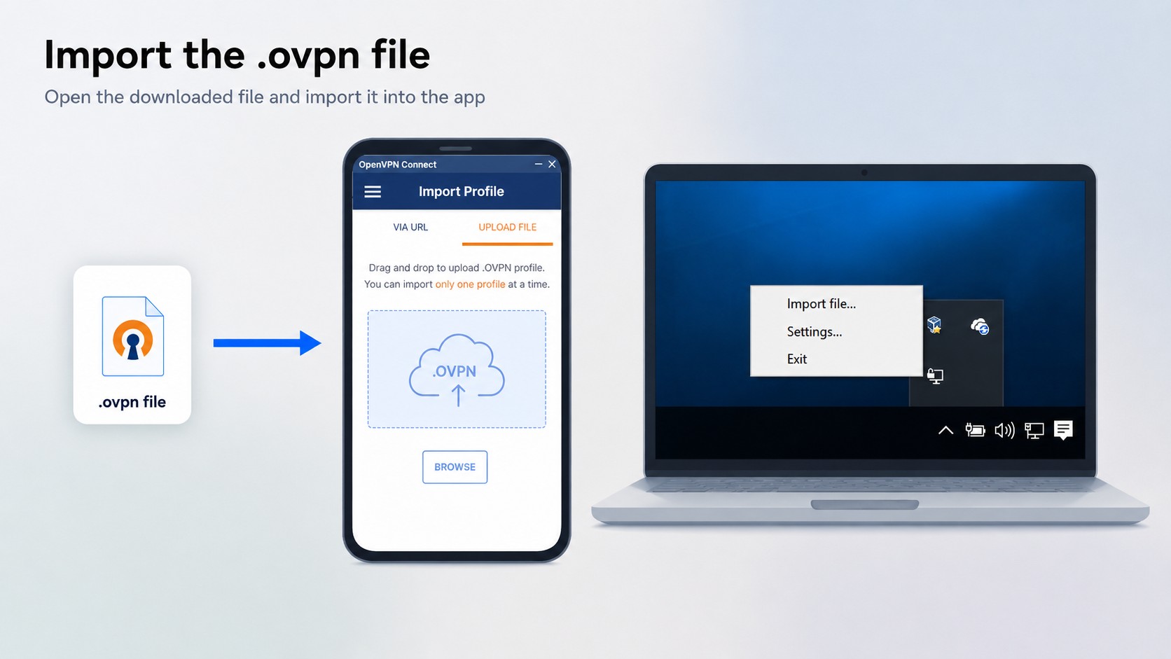 Import your profile file